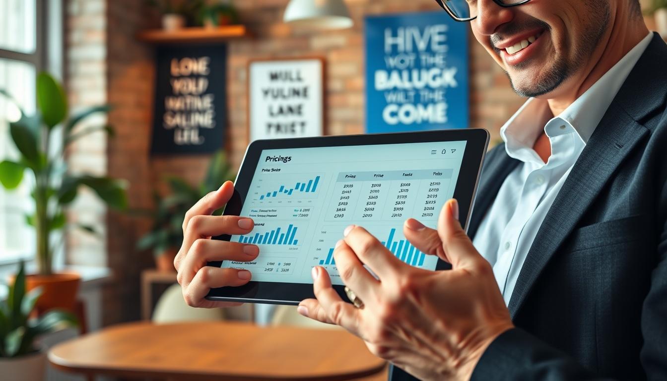 Supporting pricing visual